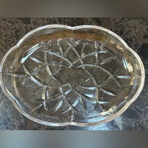 Elegant Clear Crystal Serving Dish